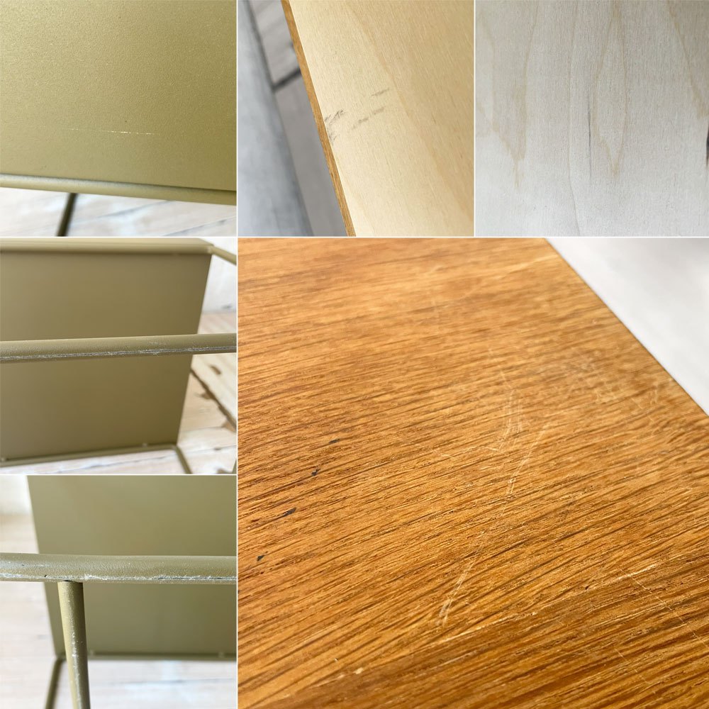ファームリビング ferm LIVING プラントボックスラージ Plant Box Large 専用トレイ付 スチール×オーク オリーブ 参考価格￥69.300- ★