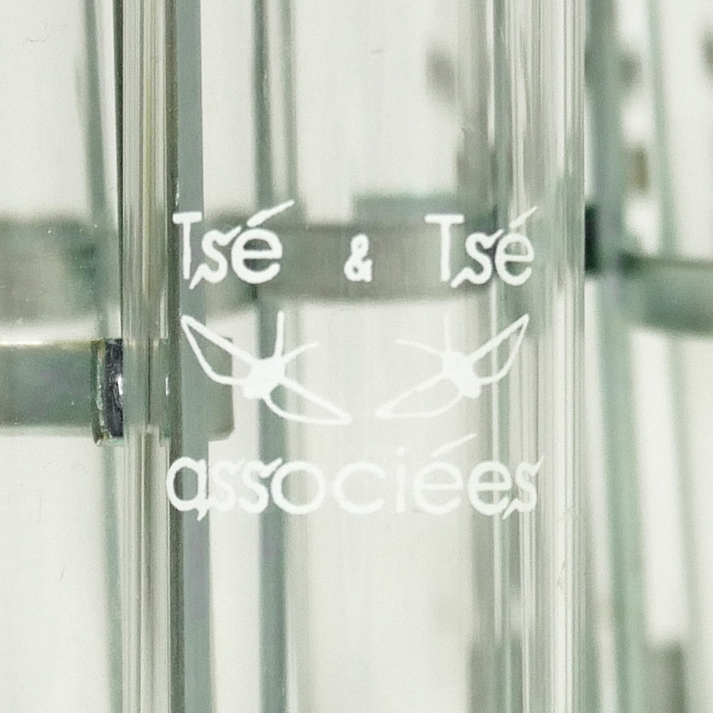 ツェツェアソシエ Tse＆Tse associees 四月の花器 S 花瓶 ガラス 亜鉛メッキ合金 箱付き 定価￥26,400- フランス ●