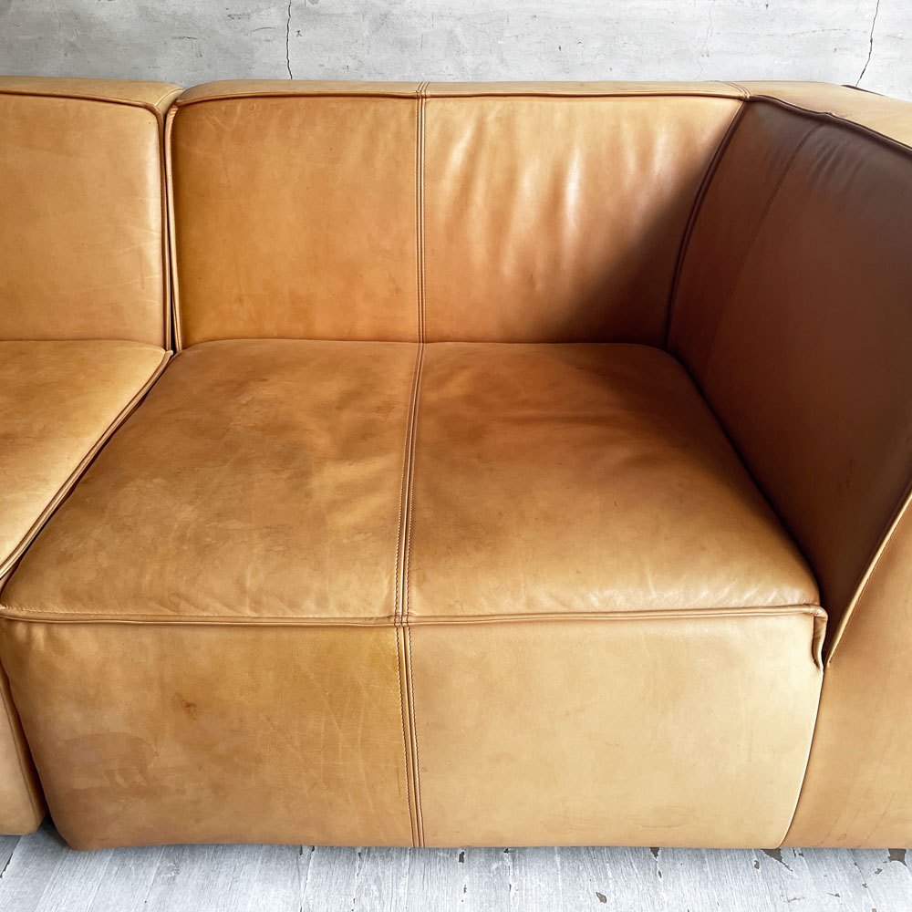 カーフ Karf グローヴソファ レザー Glove Sofa Leather 3人掛け 3Pソファ 本革 フルグレインレザー セパレート W200  定価￥836,000- ♪