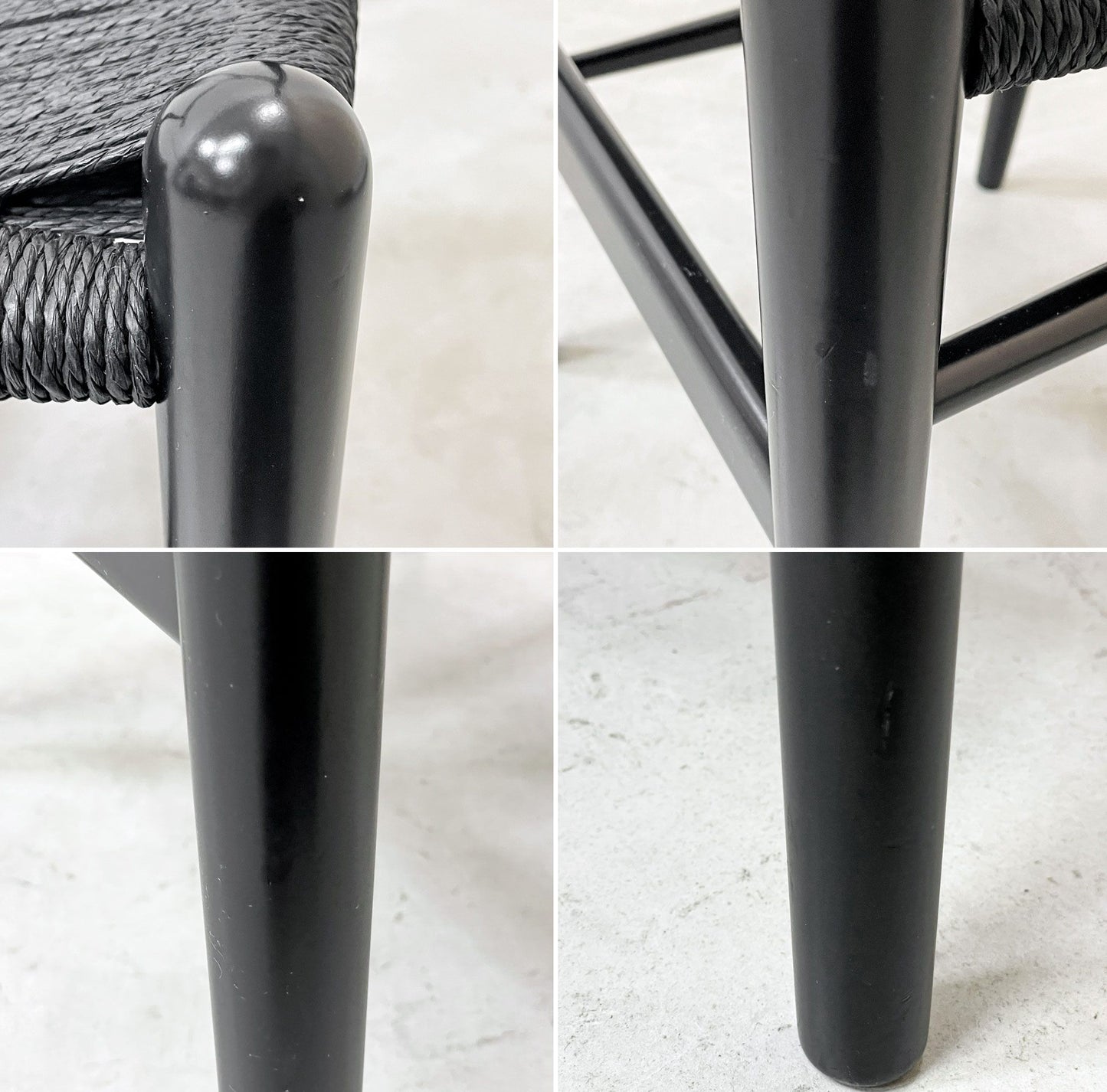 カールハンセン＆サン Carl Hansen & Son CH24 Yチェア ブラックラッカー×ブラックペーパーコード ビーチ材 ハンス・J・ウェグナー デンマーク 北欧家具 A ●