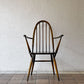 アーコール Ercol クエーカーチェア アームチェア ハイバック オールドコロニアル ブラウン エルム材 × ビーチ材 UKビンテージ 英国家具 ◇