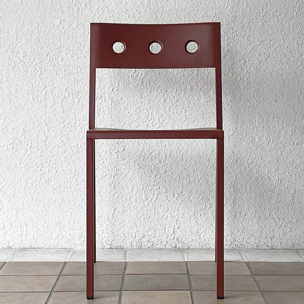 ヘイ HAY バルコニーチェア BALCONY CHAIR 屋外用 ダイニングチェア アームレス スタッキング スチール アイアンレッド 北欧 デンマーク 定価44,000円 B ◇