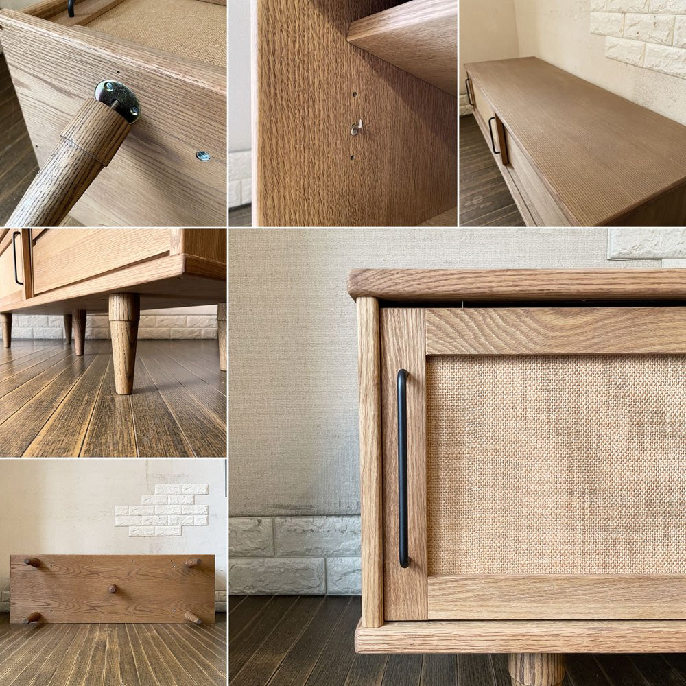 モモナチュラル MOMO Natural ベント VENT SIDE BOARD 120 ME サイドボード AVボード オーク材 W120cm ◎