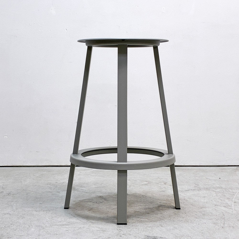 ヘイ HAY リボルバー バースツール ロー REVOLVER BAR STOOL LOW H65cm スカイグレー 回転式座面 レオン・ランズメイヤー デンマーク 定価¥51,700- B ●