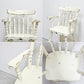UKビンテージ UK Vintage ペインテッド キッズチェア チャイルドチェア ハイチェア 子供椅子 アイボリー 英国家具 アンティーク シャビーシック ●