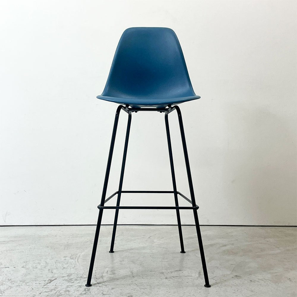 ハーマンミラー Herman Miller イームズプラスチックシェルスツール バーハイトスツール H115.5cm ポリプロピレン製 ブルー ミッドセンチュリー A ●