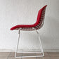ノル Knoll 420 サイドチェア ワイヤーチェア ホワイト レッド フルカバー ハリー・ベルトイア Harry Bertoia ミッドセンチュリー 名作椅子 ◇