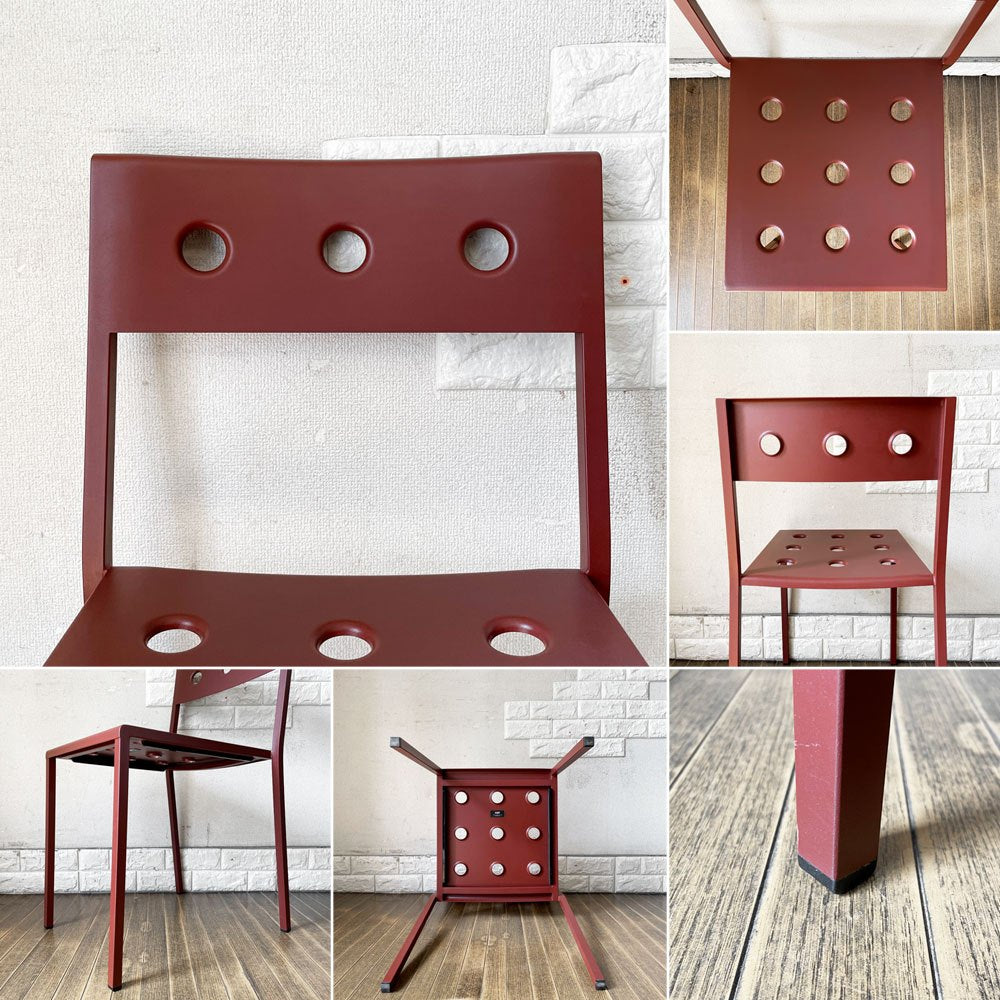 ヘイ HAY バルコニーチェア BALCONY CHAIR ダイニングチェア スタッキング スチール アイアンレッド ロナン & エルワン・ブルレック 北欧 デンマーク 定価44,000- B  ◎