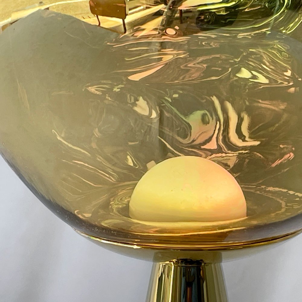 トムディクソン Tom Dixon メルトポータブル MELT PORTABLE ゴールド 内蔵LED テーブルライト 間接照明 未使用品 箱付 定価¥49,500- ◇