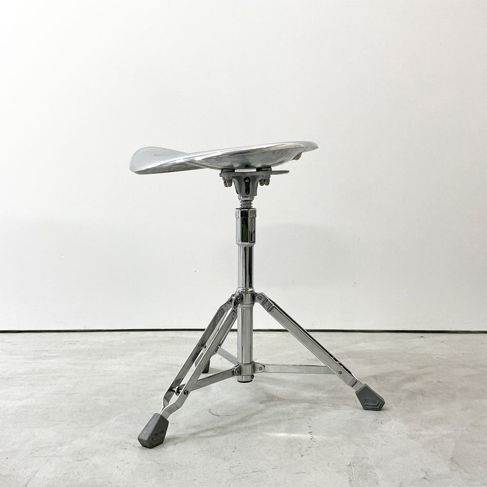 ダルトン DULTON X2 ビートスツール BEAT STOOL 回転式 無段階高さ調節 スチール クローム 折り畳み 廃番 D ●