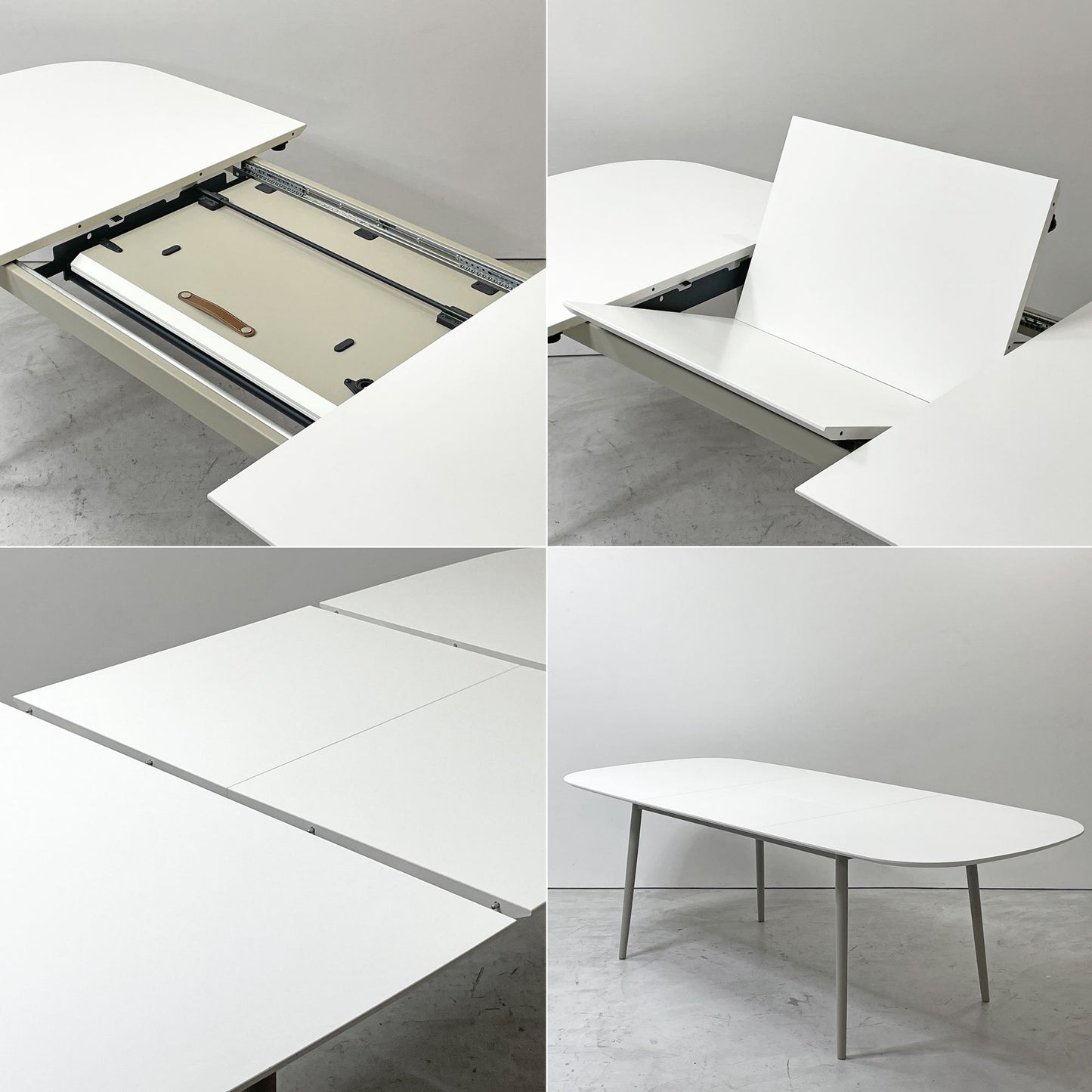 ボーコンセプト BoConcept キングストン Kingstone 伸張式ダイニングテーブル エクステンション マットホワイト ラッカー仕上げ 160-230cm 北欧 デンマーク 定価￥205,900- ●