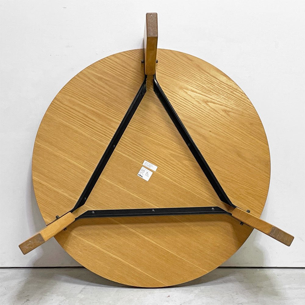 ヴィトラ vitra ゲリドン バ Gueridon Bas コーヒーテーブル ローテーブル オーク材 スチール 直径80cm ジャン・プルーヴェ 2013年製 定価350,900- ●