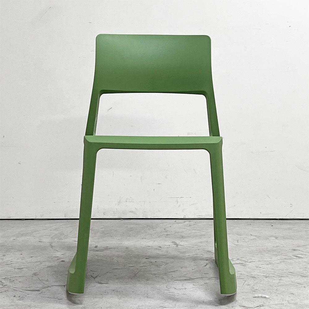 ヴィトラ Vitra ティプトン Tip Ton ワークチェア ダイニングチェア デスクチェア インダストリアルグリーン スタッキング チルト機能 定価￥40.700- ●