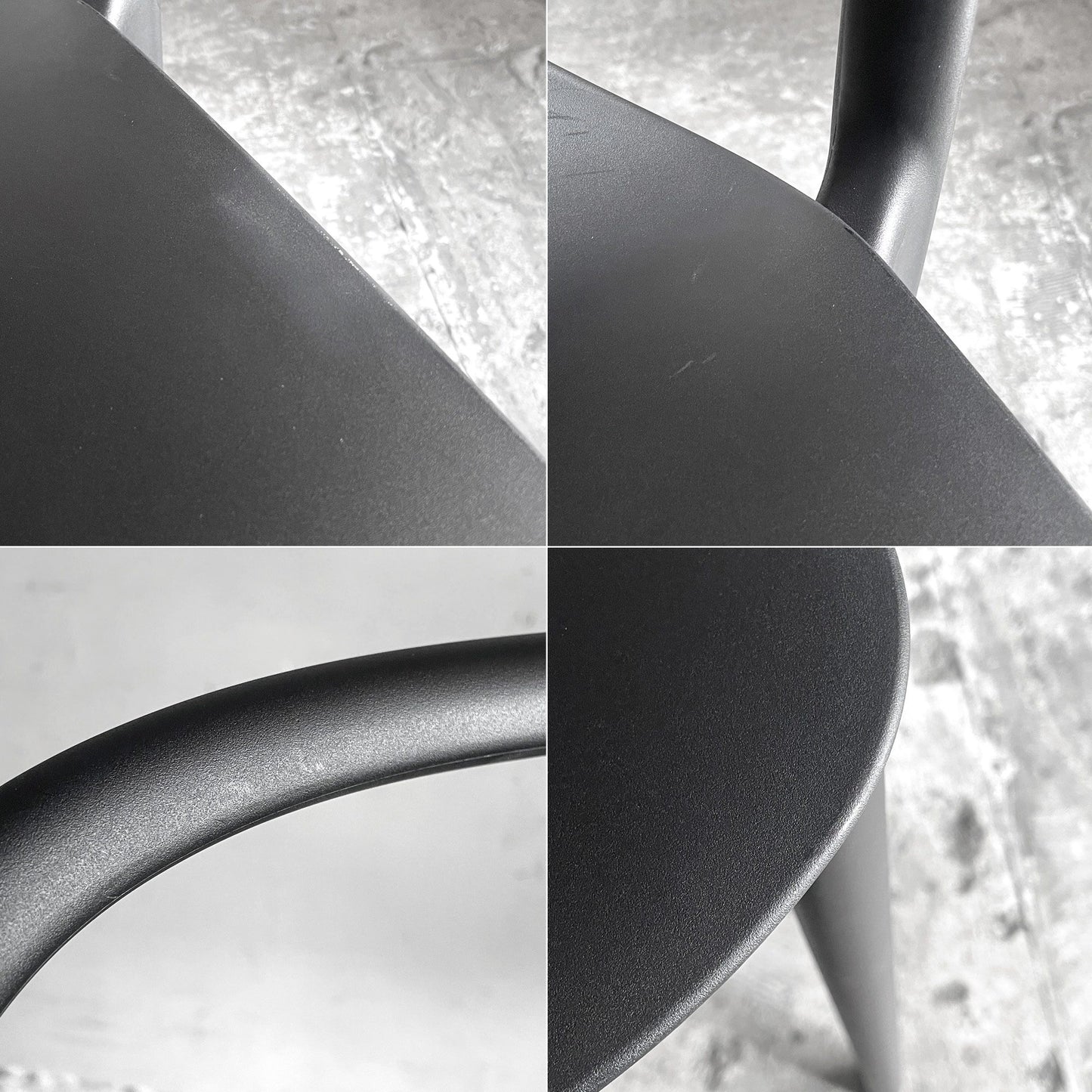ヴィトラ Vitra ベルヴィルチェア Belleville Chair ダイニングチェア スタッキングチェア ディープブラック ロナン & エルワン・ブルレック D ■