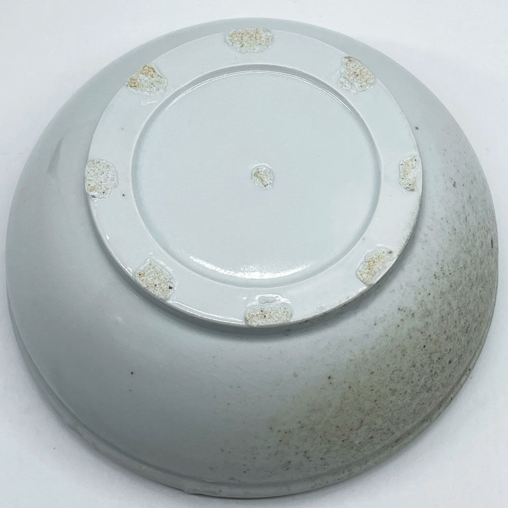 壷田和宏・亜矢 白磁 玉縁大鉢 Φ22.5x9.5cm 現代作家 ●