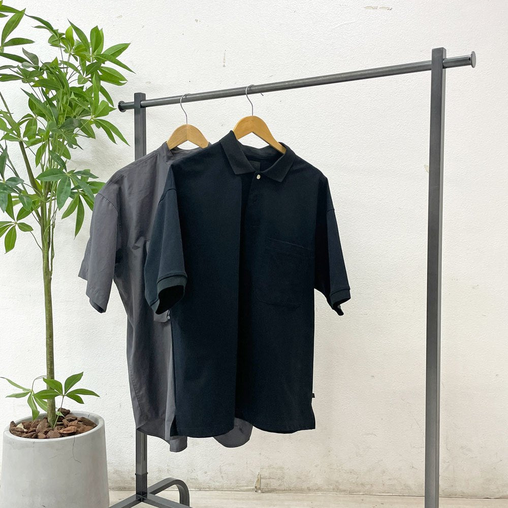 インダストリアルデザイン Industrial design スチール製 ハンガーラック W105cm アジャスター付き 店舗什器 工業系 ●