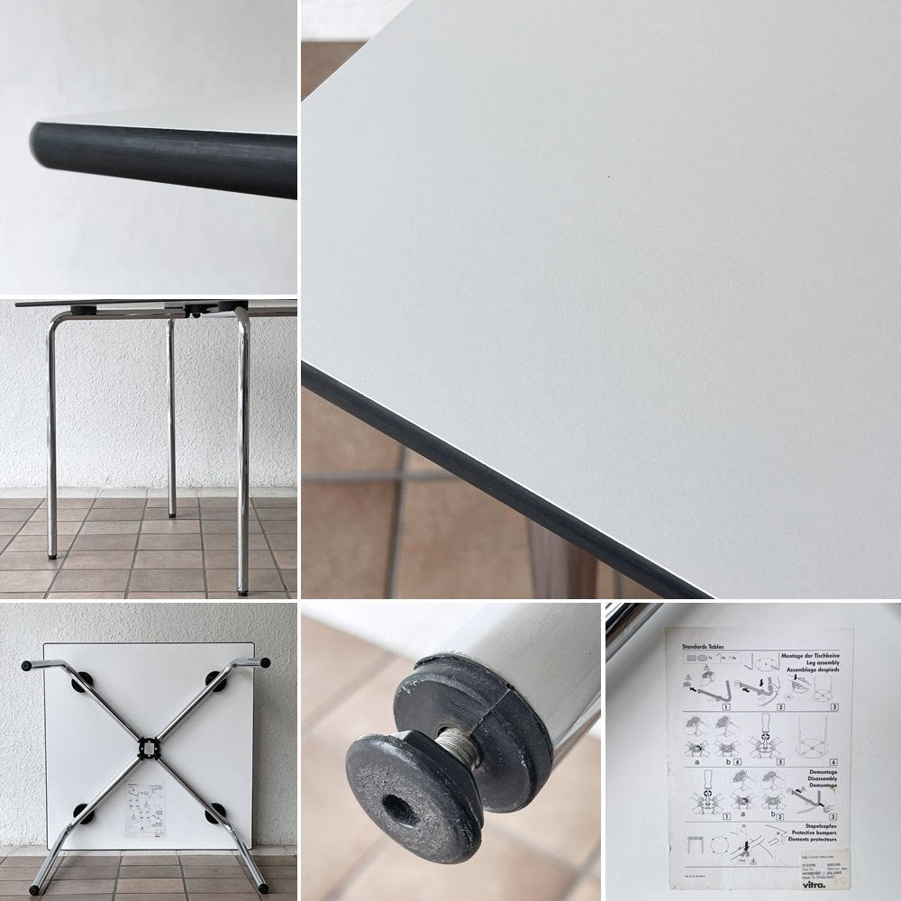 ヴィトラ vitra ハルテーブル HAL Table Square ダイニングテーブル スクエア W75cm ホワイト ジャスパー・モリソン 廃番 ◇