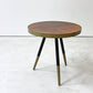 Whitelabel Living デニス サイドテーブル Denise Side Table アッシュ材 鉄脚 アイアンレッグ ウォールナット系カラー ●