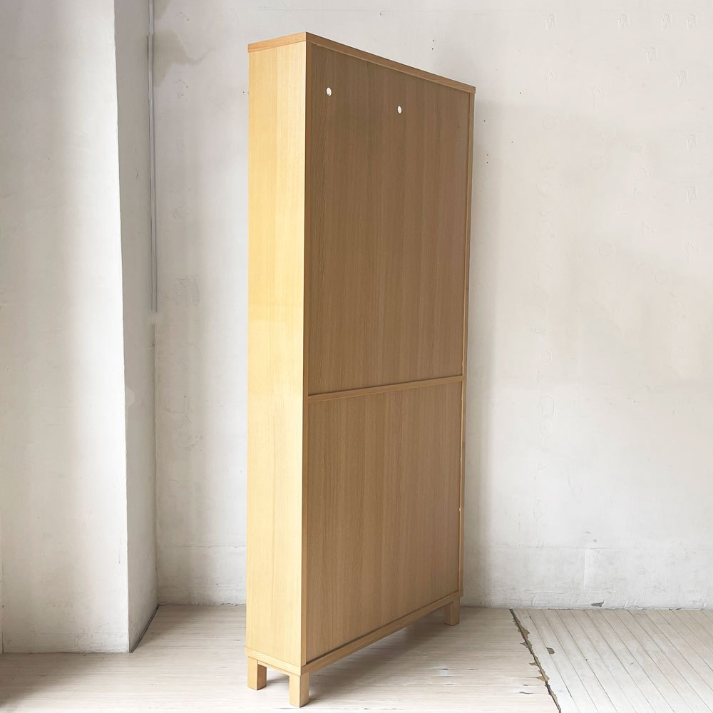 無印良品 MUJI オーク材 薄型ラック ワイド大 6段 本棚 ブックシェルフ 廃番 参考定価24,900円 ★