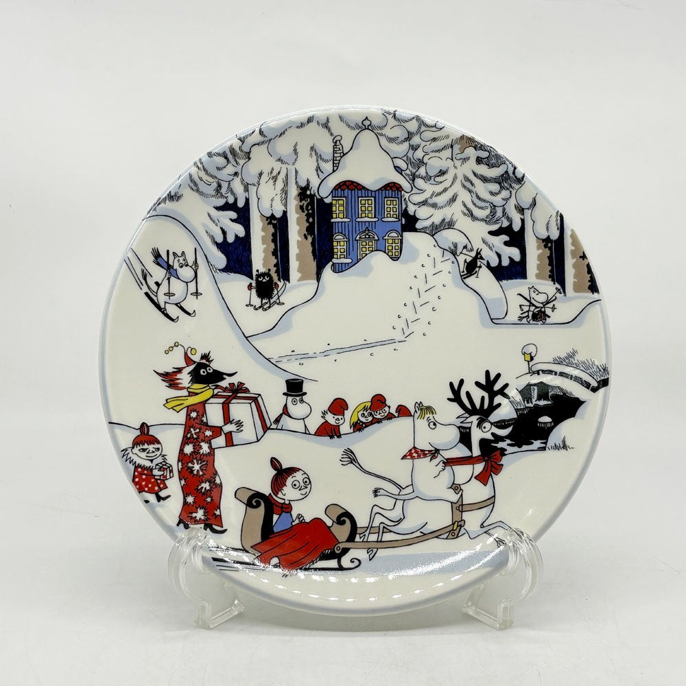 アラビア ARABIA ムーミン MOOMIN ウォールプレート クリスマス 20cm 1997-2002年 限定 北欧食器 箱付き 希少 ●