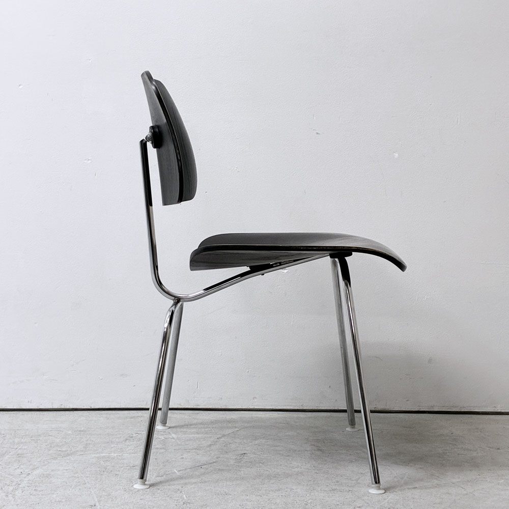 ハーマンミラー Herman Miller DCM  ダイニングチェア プライウッドチェア エボニー ブラックカラー メタルレッグ C&R イームズ ●