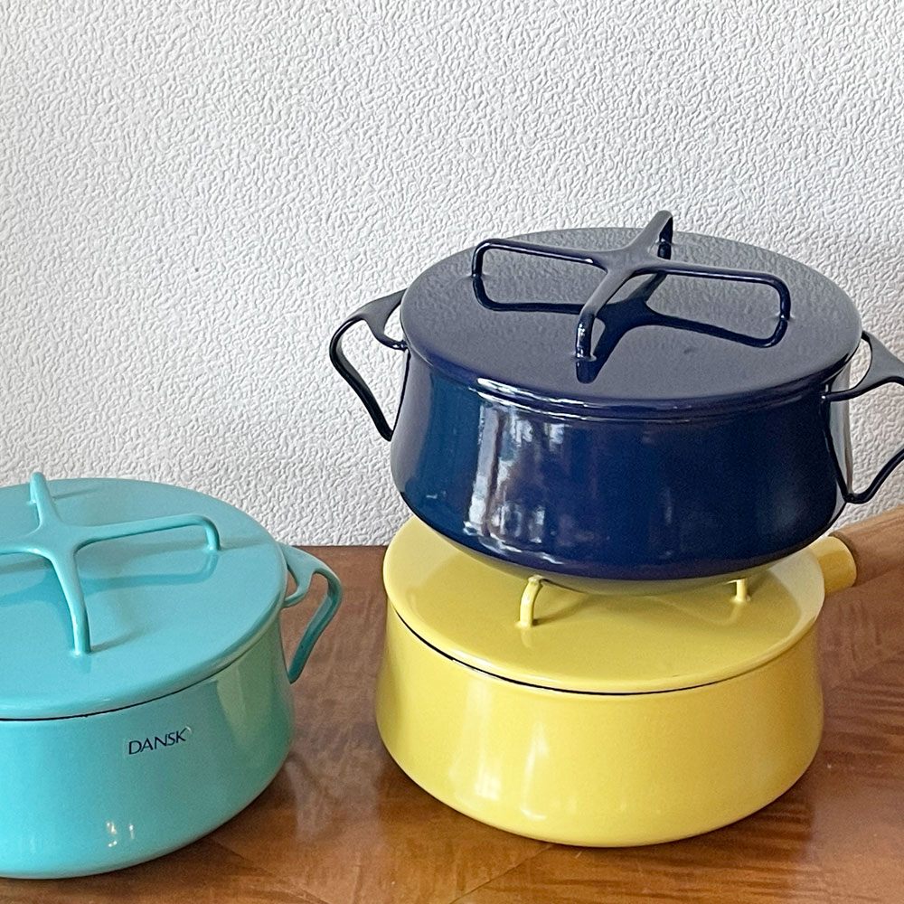ダンスク DANSK コベンスタイル 両手鍋 ホーロー キャセロール W26cm イェンス・クイストゴー ミッドナイトブルー 北欧 ◇
