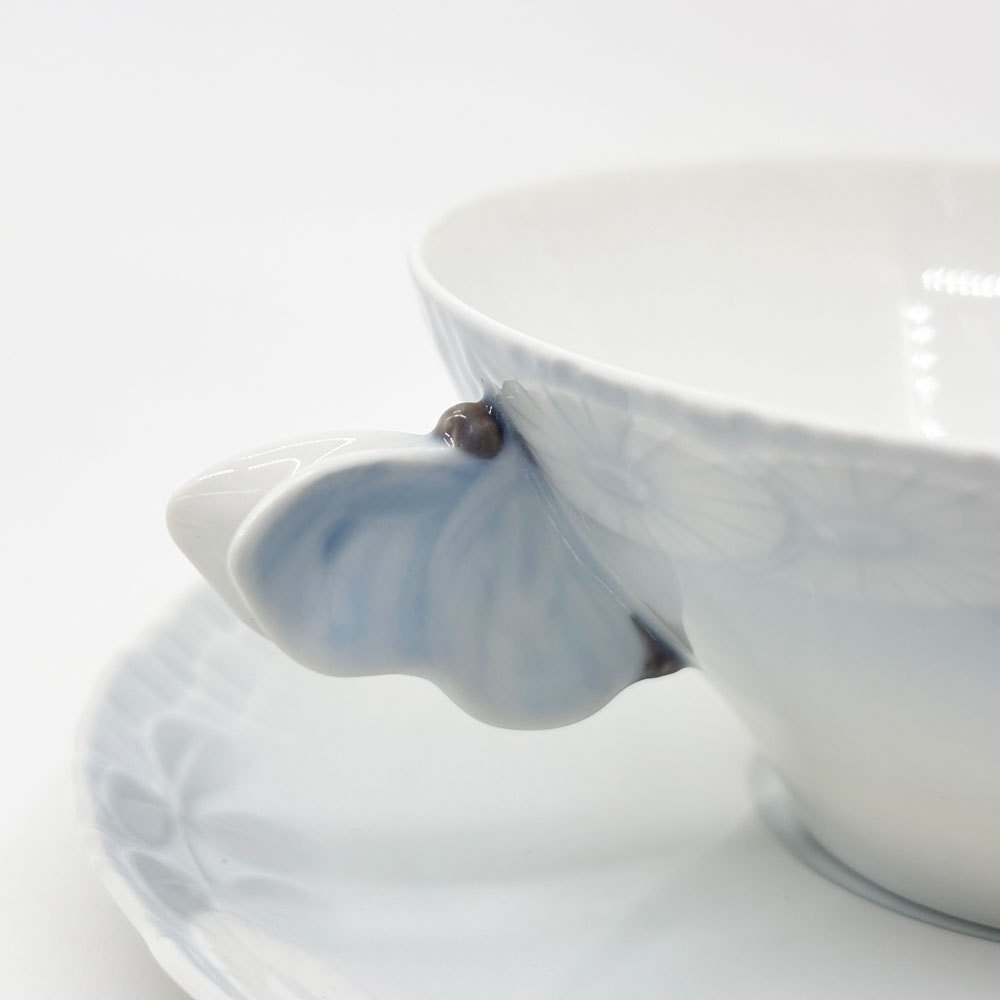 ロイヤルコペンハーゲン ROYAL COPENHAGEN ミッドサマーナイトドリーム デミタスカップ&ソーサー ケーキプレート トリオセット 北欧食器 ●