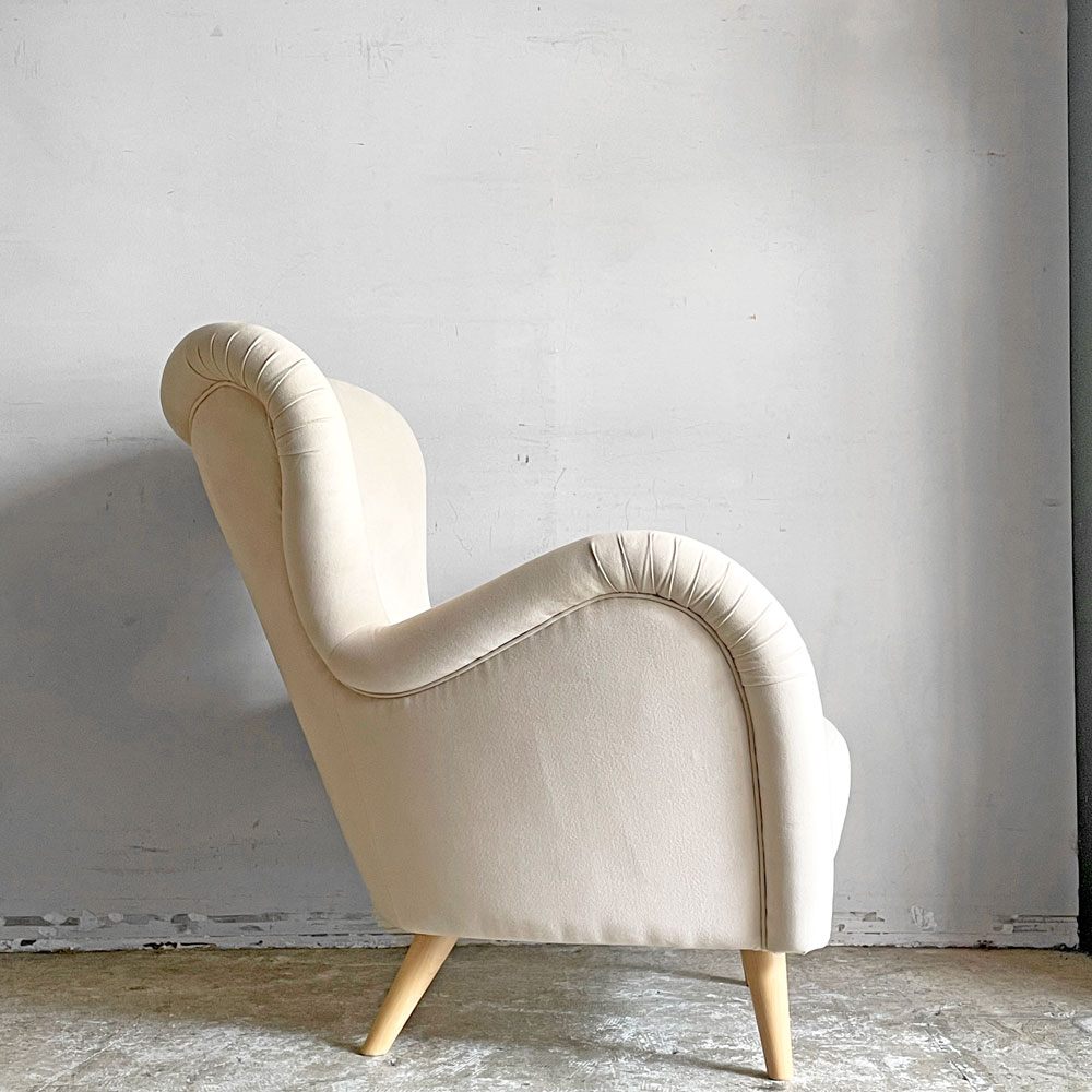 イデー IDEE ラビットラウンジ LOVE-IT LOUNGE ラウンジチェア 1pソファ ラムース生地 アイボリー ■