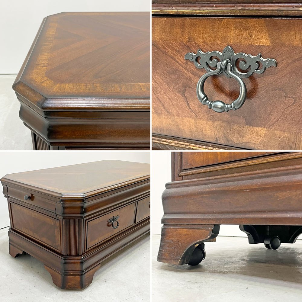 アシュレイファニチャー Ashley Furniture リフトトップ カクテルテーブル ローテーブル リビングテーブル デスク 昇降式天板 4ドロワー キャスター付き アメリカ ●