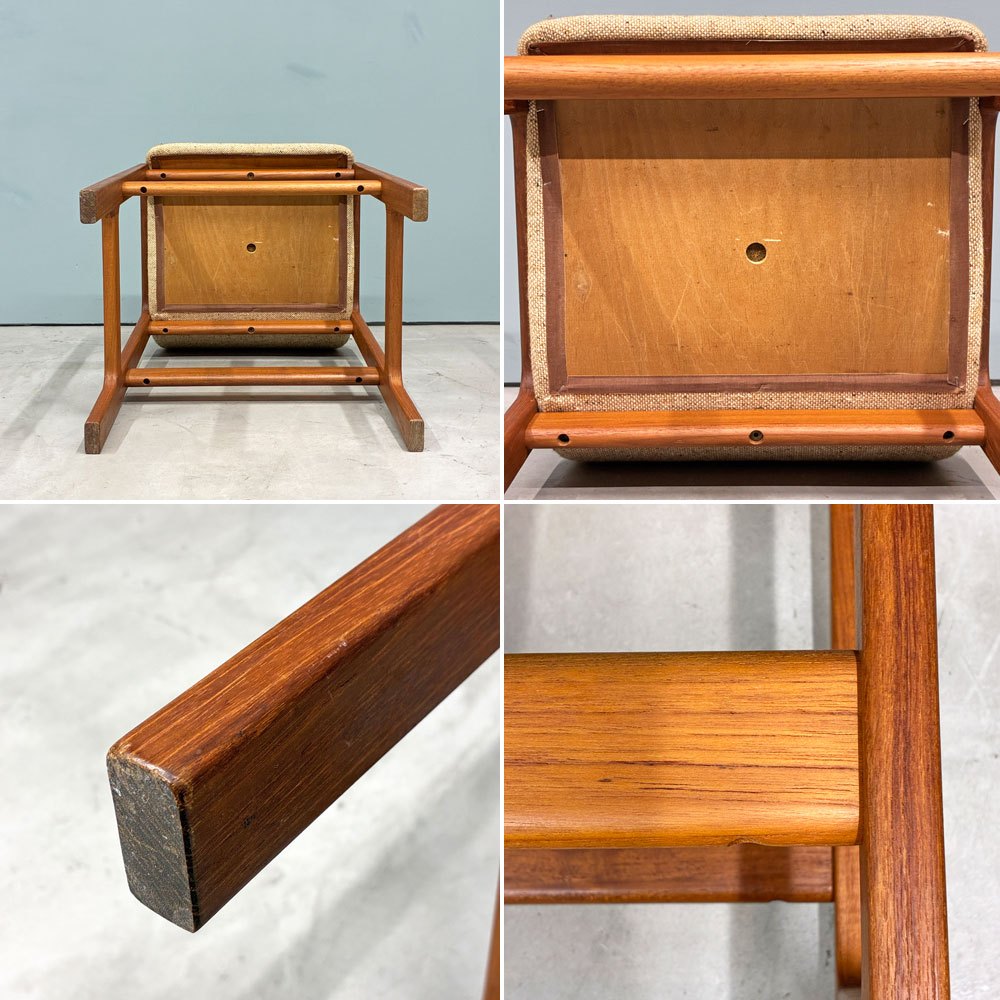 ディースキャン D-SCAN チーク材 カウンターチェア ハイチェア ハイスツール ファブリック デンマーク 北欧家具 ◎