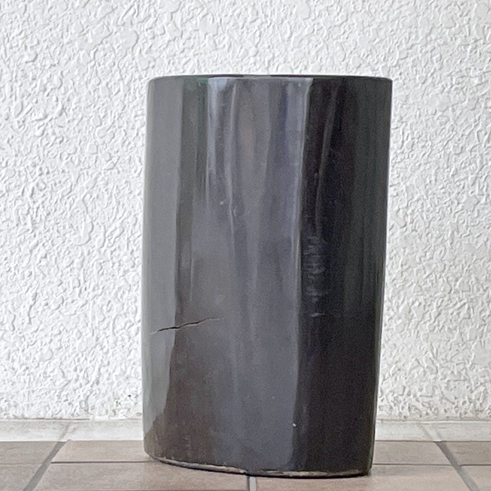 オーク ペトリファイド ウッド OAK Petrified Wood 珪化木 スツール H37.5cm サイドテーブル オブジェ ウッドストーン 鉱石 定価24万円 ◇