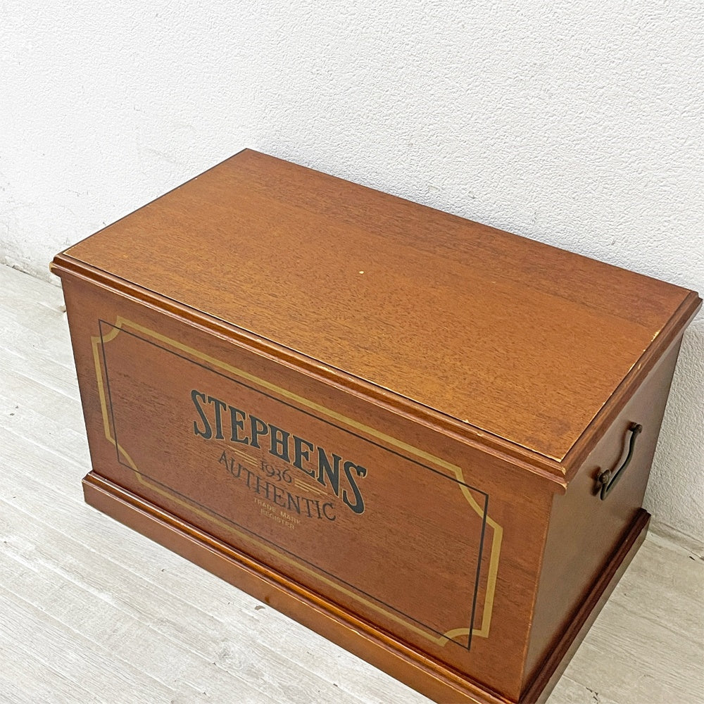 ステファンズ STEPHENS’ 1936 AUTHENTIC チェスト ブランケットボックス ウッドボックス 収納箱 ベンチ 店舗什器 ビンテージ A ●