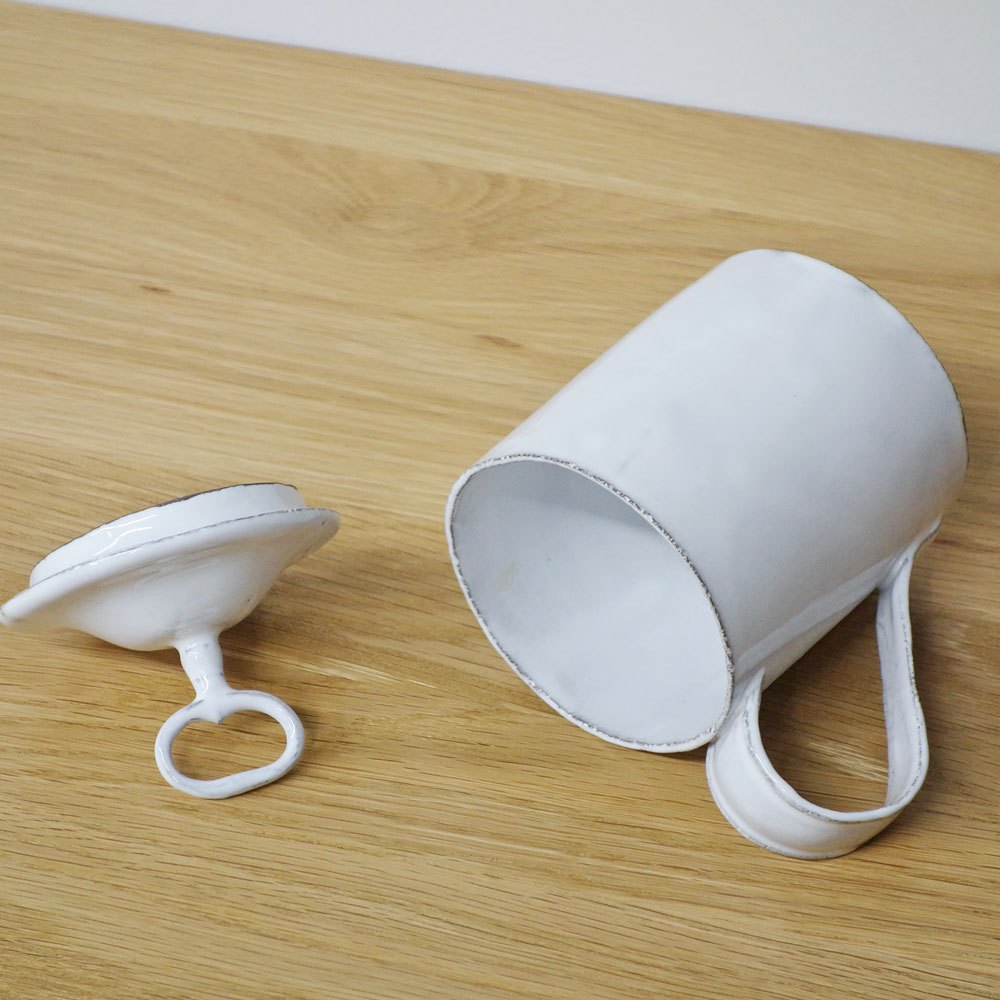 アスティエドヴィラット Astier de Villatte キーモチーフ 蓋付き マグカップ ARTS&SCIENCE フランス ◎