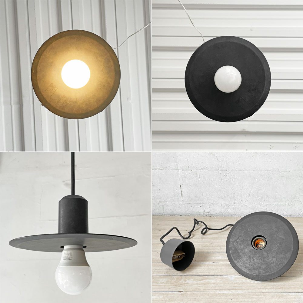 ニューライトポタリー New Light Pottery バレットフラットシェード Bullet flat shade 190 ペンダントライト ブラック 定価64,900円 ★