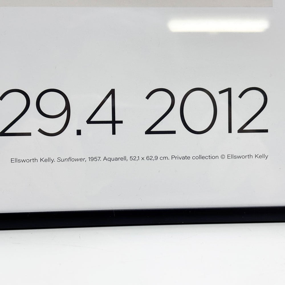 エルズワース・ケリー Ellsworth Kelly LOUISIANA ON PAPER 展覧会ポスター ひまわり サンフラワー Sunflower 2012年 ルイジアナ近代美術館 デンマーク 額装品 ●