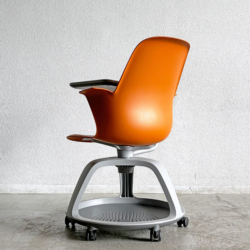 スチールケース Steelcase ノード node ミーティングチェア オフィスチェア シトロン 可動式サイドテーブル＆キャスター付 B 〓