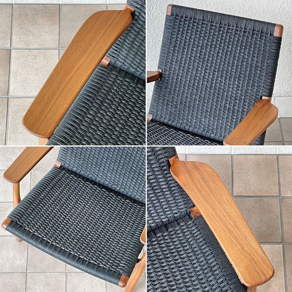 カールハンセン＆サン Carl Hansen & Son CH25 イージーチェア ラウンジチェア ウォールナット材 ブラックペーパーコード ハンス・J・ウェグナー デンマーク 北欧家具 ◇