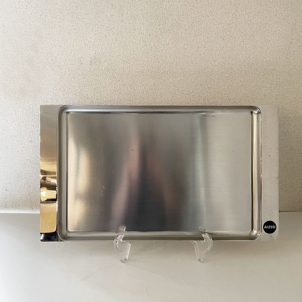 アレッシィ ALESSI プログラマ Programma 8 ステンレストレイ 52.5×30cm フランコ・サルジャーニ & エイヤ・ヘランダー イタリア 廃番 B ◎