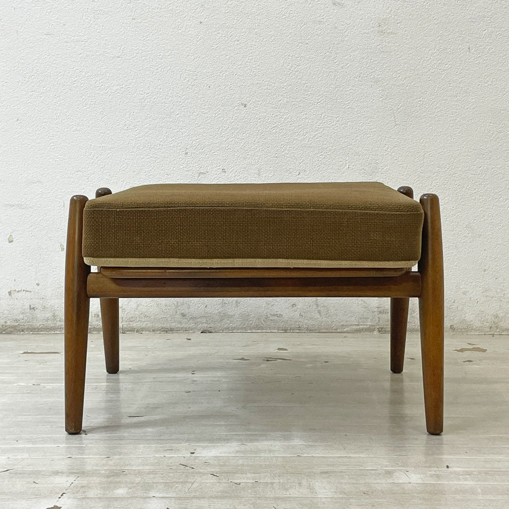 ゲタマ GETAMA GE240 オットマン ビーチ材 ハンス・J・ウェグナー Hans J Wegner スプリングクッション 北欧 デンマークビンテージ ●