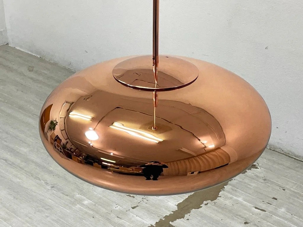 トムディクソン Tom Dixon コッパー ワイド ペンダントライト Copper Wide Pendant コッパー色 廃番 定価113,000円 箱付 展示美品 ●