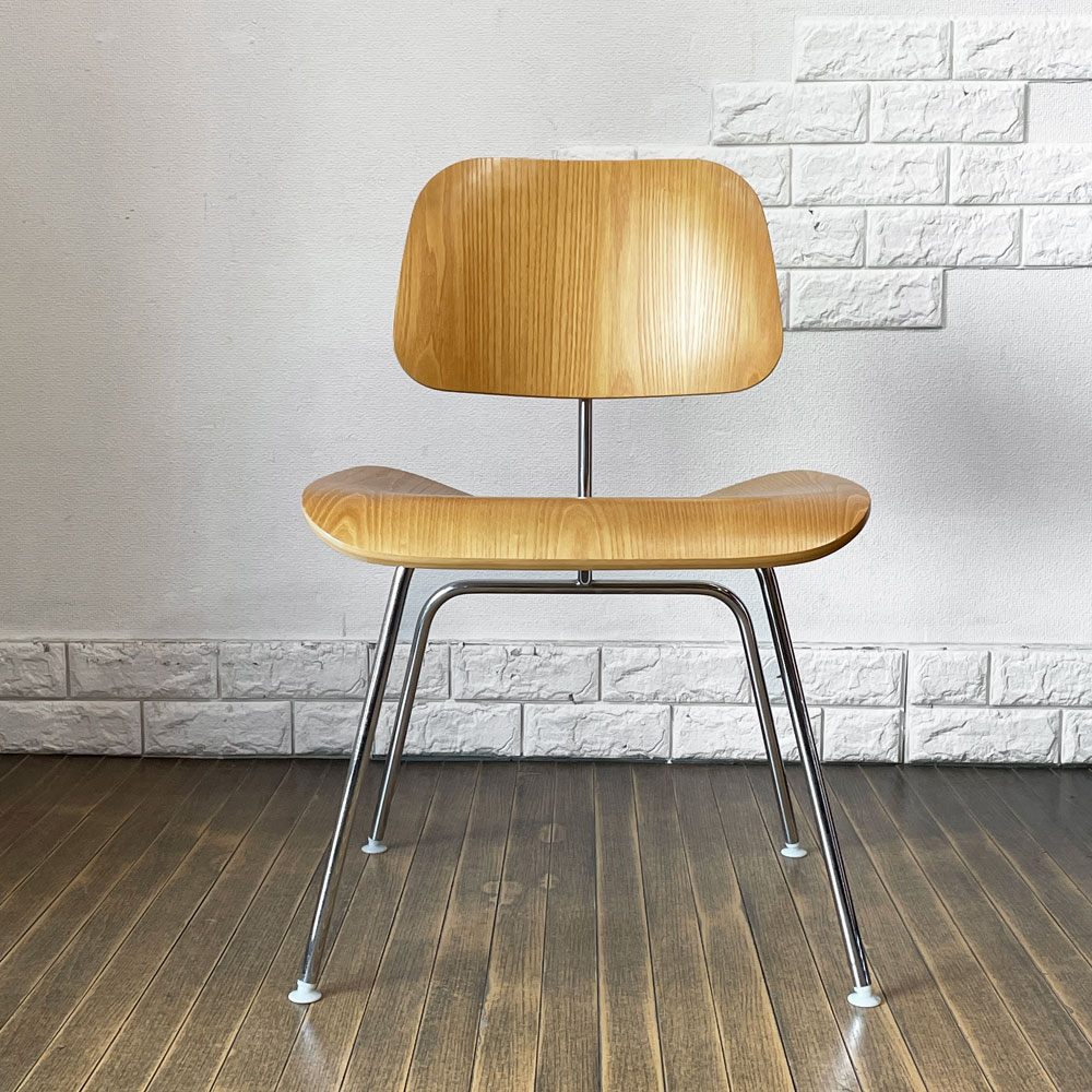 ハーマンミラー Herman Miller プライウッドダイニングチェア DCM ホワイトアッシュ メタルレッグ C&R イームズ ミッドセンチュリー 定価￥169,400- ◎