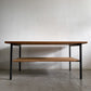 スクエアファニチャー SQUARE FURNITURE オーク 無垢材 ワーキングテーブル 作業台 W180cm スチール脚 シェルフ付き インダストリアル 店舗什器 A 〓