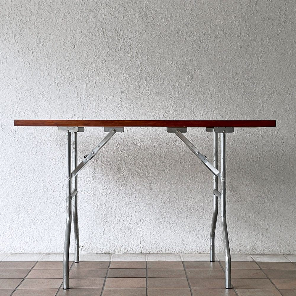 ワークテーブル エブコ EBCO ウィッシュボーンレッグ WISHBONE LEGS + 木製天板 W125cm 折り畳みテーブル 作業台 DIY P.F.S取扱い インダストリアル ◇