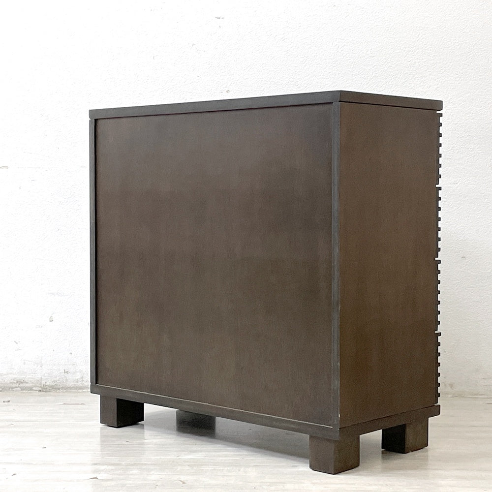 エーフラット a.flat ルーバー キャビネット v02 Louver cabinet 引出タイプ D2 4段チェスト Chest アジアンモダン オプション角脚付 ●