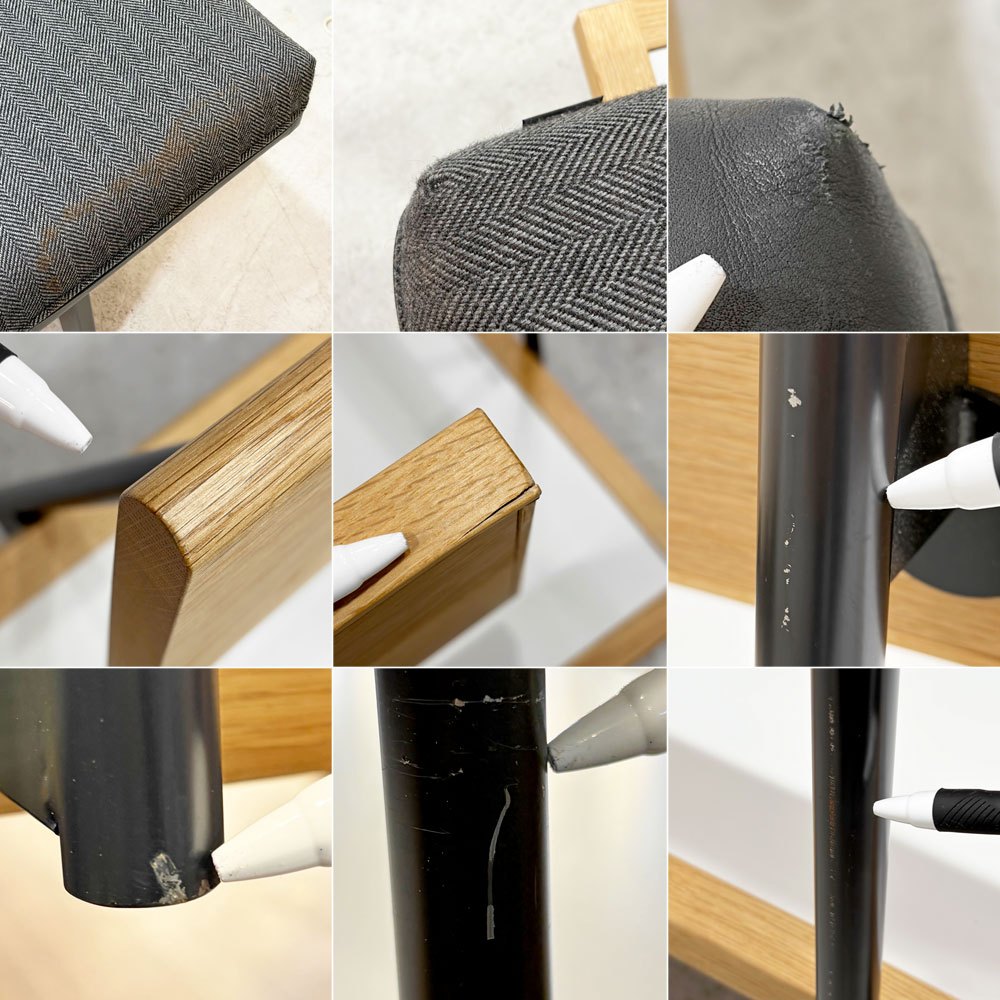 カーフ Karf ホルツ HOLZ 3Pソファ スタイルA クッション2個付き 片アーム 本革×ファブリック リバーシブル オーク無垢材 スチールレッグ ●