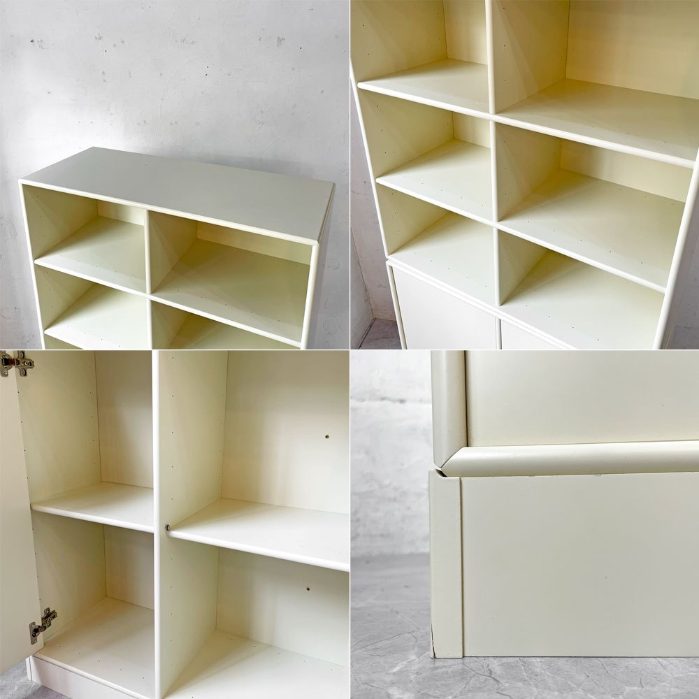 モンタナ MONTANA システムシェルフユニット SYSTEM SHELF UNIT 3ユニット アイボリー アジャスター付き キャビネット 木製扉＆ラック＆ベース デンマーク 北欧モダン ★