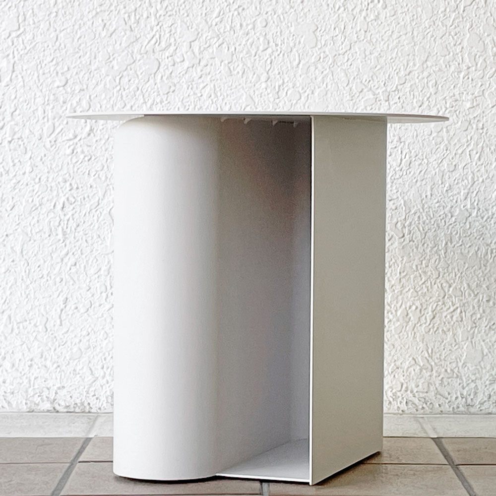 ウッド WOUD セントラムサイドテーブル SENTRUM SIDE TABLE ラウンド マガジンラック Φ40cm スチール ホワイト 北欧 デンマーク ◇