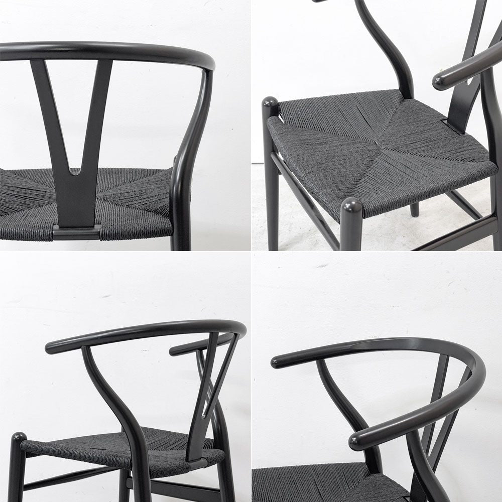 カールハンセン＆サン Carl Hansen & Son CH24 Yチェア 日本仕様サイズ ブラックラッカー×ブラックペーパーコード ハンス・J・ウェグナー ビーチ材 ●