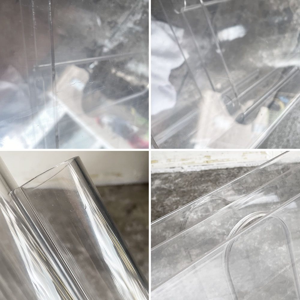 カルテル Kartell ポルタリビステ Portariviste マガジンラック 2段 4ポケット ジオット・ストッピィノ Giotto Stoppino クリア イタリア 廃番 ■