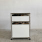 ユーエスエムハラー USM Haller モジュラーファニチャー Modular Furniture ハラーシステム デスクキャビネット 2ドロワー ピュアホワイト 鍵なし トレイ＆替えキャスター付 未使用保管品 〓